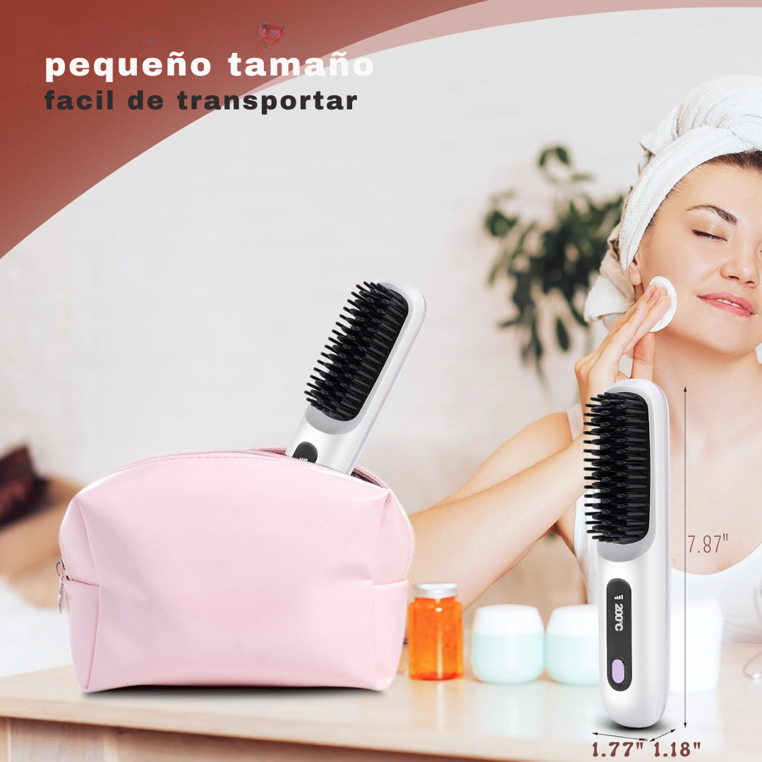Cepillo alisador de pelo inalámbrico